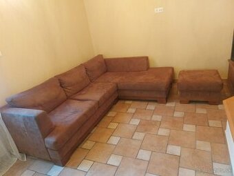 Rohová rozkladacia sedačka a kreslo za odvoz