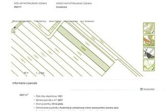 Na predaj orná pôda – Smolenice, 2607 m²