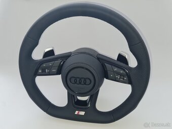 AUDI KOŽENÝ EXCLUSIVE VOLANT + AIRBAG + F1 PADLA CIERNA NITK
