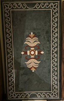 Mramorový plát s polodrahokamami - 1