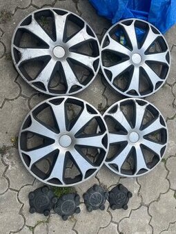 Kryty na plechové disky R15 + zimné kryty na šroby VW
