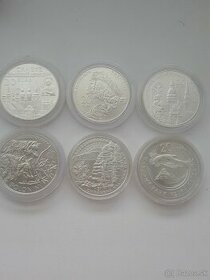 Mince strieborne 10 a 20 eurove mince