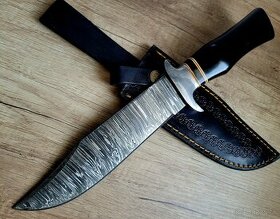 lovecký Damaškový nôž 33 cm BOWIE, ručně vyroben + pouzdro - 1