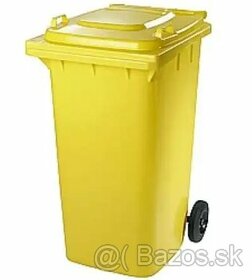 Žltý plastový kontajner - 240 L