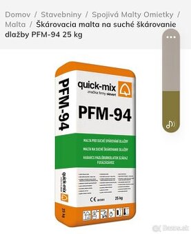Špárovacia hmota na suché špárovanie zámkovej dlažby  PFM-94