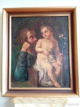 Starožitný obraz - Joseph Bergler 1789, 70x60 cm