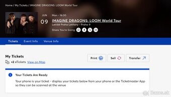 Imagine Dragons Praha 09.06. 2x lístky