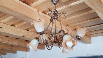 Predam rustikalny luster a lampa