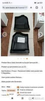 Rohoze L + prava Samurai