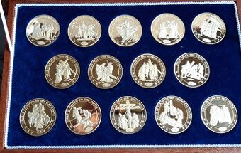 Predám pozlátené medaile Krížová cesta