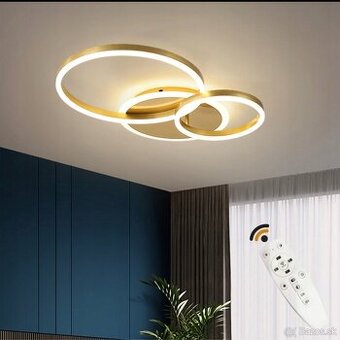 STROPNÁ LAMPA /LED LUSTER STMIEVATEĽNÁ 3-KRÚŽKOVÁ