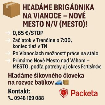 Kuriér v spoločnosti Packeta Trenčín