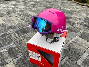 ATOMIC dievčenská prilba + okuliare