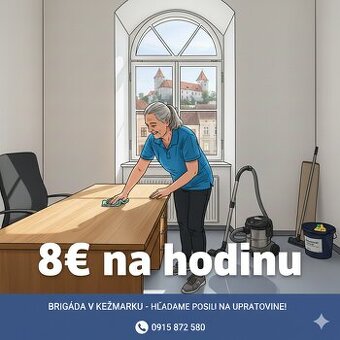 Brigáda: Upratovanie kan.Kežmarok (Centr) – 1h denne – 8€/h