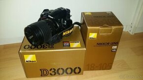 Nikon D3000 + objektív Nikon AF-S Nikkor 18-105mm f/3.5-5.6G