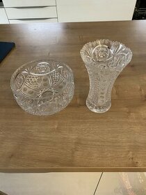 Séria kryštálovej vázy a misy - 1