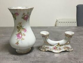 Porcelánová váza a svietnik