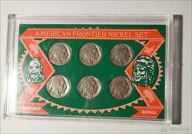 Sada 6 ks USA mincí Five Cents v plastovom púzdre