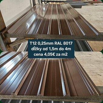 AKCIA TOP CENA Trapezový plech T12 cena len 4,05€ za m2