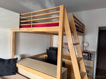 IKEA vyvýšená posteľ STORÅ 140x200 + stôl – Petržalka