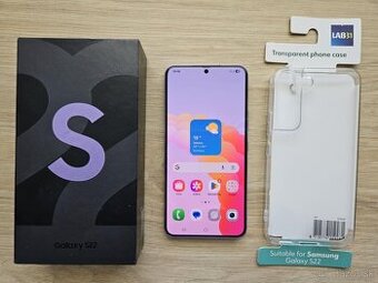 Samsung Galaxy S22 5G 8GB/128GB,fialov, ako novy,zaruka,kryt