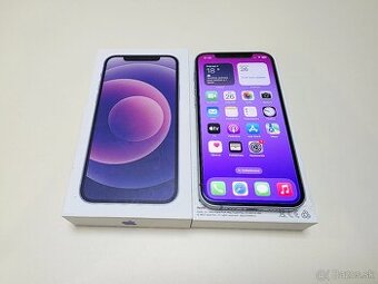 APPLE iPHONE 12 64GB PURPLE ,ZDRAVIE BATERKY 100%
