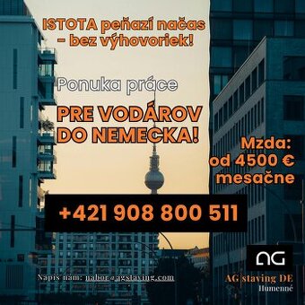 Vodoinstalater/kurenár projekty v Nemecku a Rakúsku