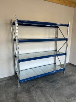 Kovový policovy regál, priemyselný profi nosnosť 450kg - 1