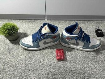 Nike Air Jordan 1 Mid French Blue Light Steel