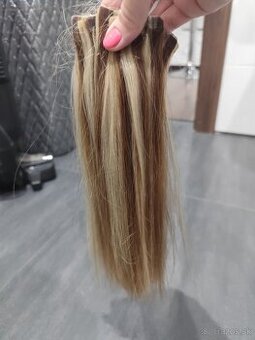 Tape - in vlasy na nadpájanie - melír.