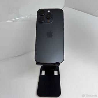 iPhone 15 PRO 128GB BLACK TITANIUM - VEĽMI PEKNÝ STAV ZÁRUKA