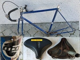 Sedlo a rám na starý bicykel Eska Czechoslovakia