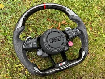 AUDI VOLANT SPORTOVY so START/STOP - DRIVE SELECT karbonový