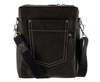 Pánska crossbody taška OSKAR čierna – z prateľného papiera