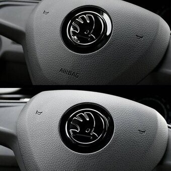 ŠKODA LOGO do volantu 43mm CHROM / 46mm FAREBNE.