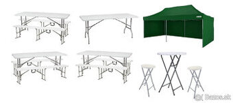 ✅ Výhodný set stan 6x3 metre + sedenie - prenájom