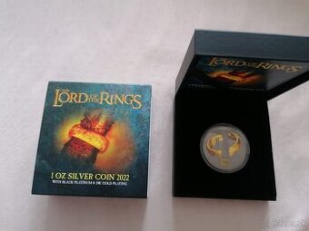 zlato striebro minca lord of the rings dve veže proof