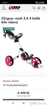Golfový vozík značky click gear trojkolka