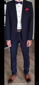 Pánsky oblek tmavomodrý – veľ. 188/46/80 - iba osobný odber
