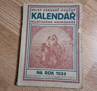 Starožitný milotický kalendár 1934