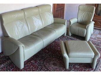 Luxusní moderní kožená souprava 3+1,2706