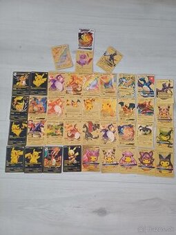Zlaté a čierné pokémon karty