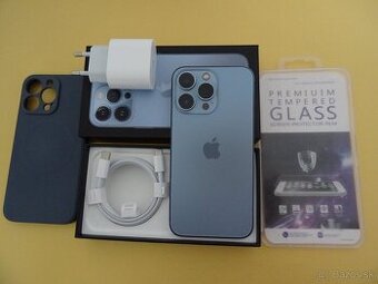 iPhone 13 PRO 128GB BLUE - ZÁRUKA 1 ROK - VELMI DOBRÝ STAV