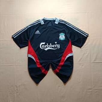 Liverpool FC čierny futbalový dres 2008-2009 M