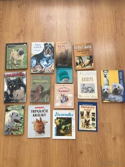 Knihy o psoch, konoch a kralikoch, rybkach