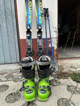 Detské lyže Salomon 110 cm+ lyžiarky Nordica