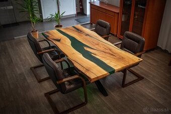 epoxidový jedálenský stôl masívny stôl