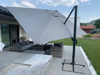 Záhradný slnečník 4x3m Antracit