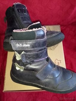 Dievčenské kožené zimné topánky-čižmičky veľ.36 DDStep