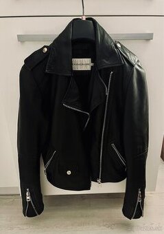 Calvin Klein kožená bunda, veľkosť XS (pravá koža)